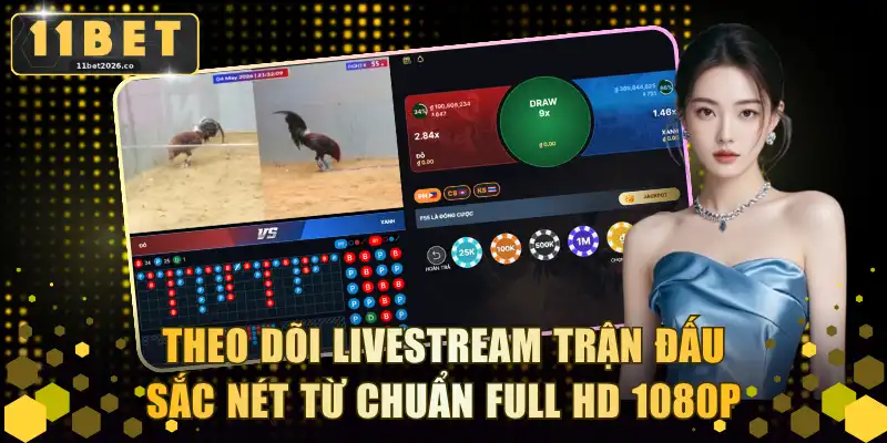 Theo dõi livestream trận đấu sắc nét từ chuẩn full HD 1080p